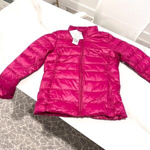 NWT ZSHOW Women's Packable Puffer Pink Magenta Travel Jacket Ultra Lightweight M